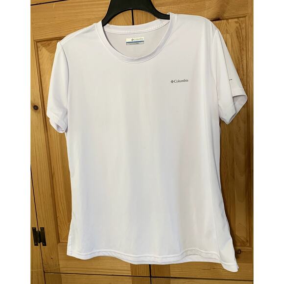 Columbia Tops - Columbia Athletic T Shirt Omni Wick Performance Short Sleeve White Women's SZ XL